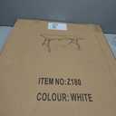 HAISIWLKJ Folding Table 6 FT Lightweight Camping Table Portable Plastic Rectangular Outdoor Dining Table Steel Legs Fold-in-Half with Carrying Handle for Indoor,Picnic,Party,Wedding,Events(White)