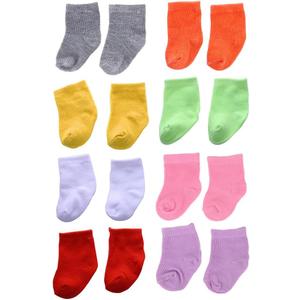16 Pairs Mini Doll Socks for 12-Inch Dolls Decorative Socks Toys for Dollhouse Play and Kids DIY Craft Accessories