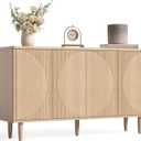 LITTLE TREE 59-Inch Buffet Cabinet Sideboard with Storage, Modern Sideboard Buffet Table with Doors for Living Room, Dining Room (Log Color)