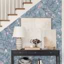 3 x Boho Floral Wallpaper Peel and Stick Leaf and Bird Contact Paper Blue and Pink Wallpaper for Cabinets Thickened and Waterproof Self Adhesive Removable Wallpaper for Bedroom Vinyl 17.378.7