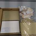 50Pcs Laser Cut Wedding Invitation With Glitter Envelopes And Ribbons Blank Personalized Card Invitaciones Para quinceaera Birthday Baby Shower Christmas Party Bridal Shower (Gold)