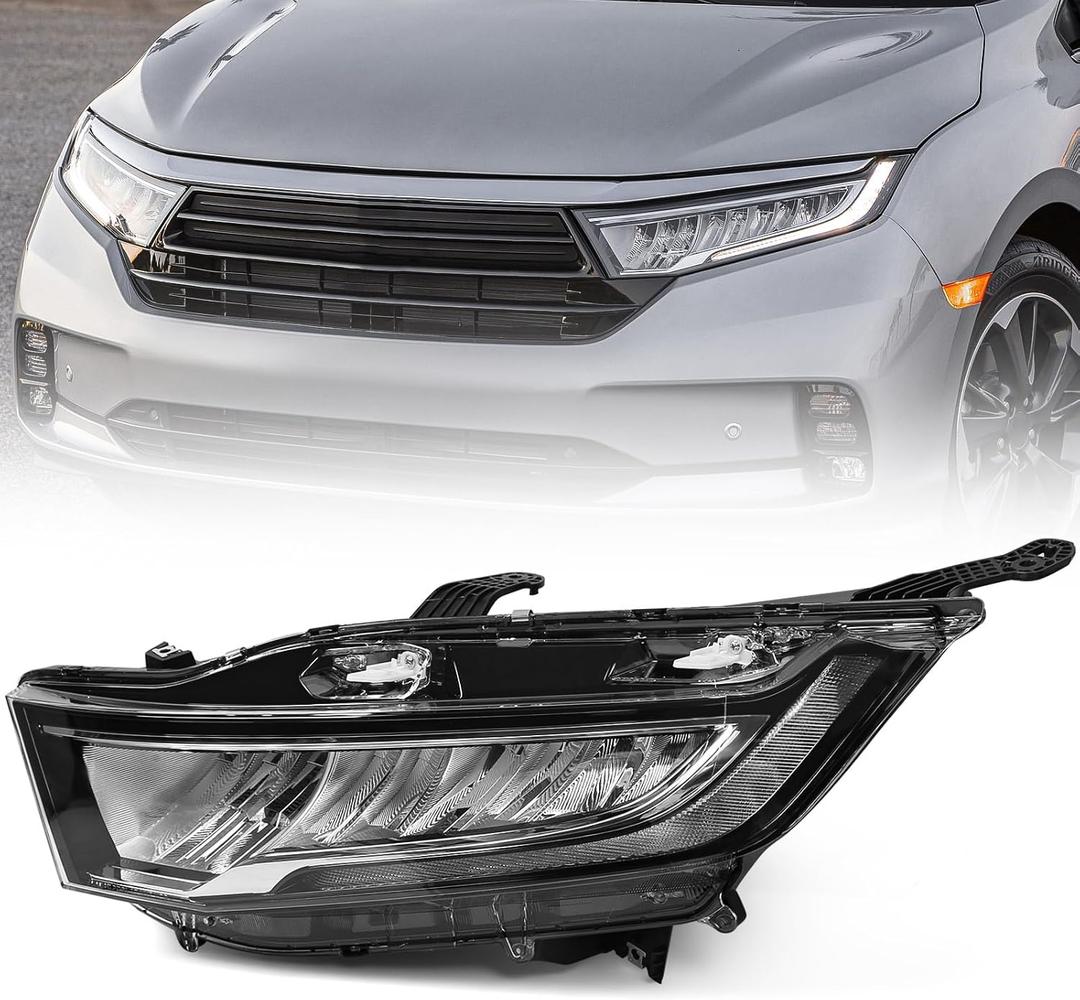 Huray LED Headlight for Honda Odyssey 2021-2024 EX EX-L 33150-THR-A32/33150-THR-A31 OE Front Lamp (Driver Side (Left))