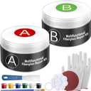 Fiberglass-Boat-Repair-Kit, Gel-Coat-Repair-Kit, Marine -Fiberglass-Repair-Kit for Boats, Epoxy Filler for Boats, Fiberglass Repair Kit Fix Holes, Chips, Scratches, Deep Cracks-Color Match