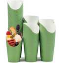 CAMKYDE 30Pcs French Fries Holder, 12oz Disposable Paper French Fry Cups Sage Green Charcuterie Cups for all Occasions (12oz, Sage Green)