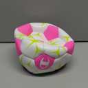 Champion Soccer Ball Youth & Adult  Matte Finish, 32-Panel Design, Enhanced Control, Sizes PVC Cover, Sizes 3,4 and 5 for Indoor & Outdoor Training, Includes 6" Pump (White/Optic Pink/Evening Primrose)