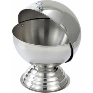 Winco 20 Ounce Sugar Bowl with Roll Top, Stainless Steel, Medium