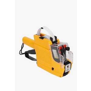 Pilipane Price Tag Gun 10 Digits 2 Lines Labeller Marker Attacher Tool ABS Material for Office Retail Store Grocery Organization Red Yellow Blue 16x23mm (Red)