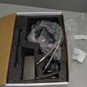 Hoimpro LED Waterfall Bathroom Faucet Brushed Nickel, Single Handle Bathroom Sink Faucet 1 Hole, 3 Colors Light Changing, with Pop-up Drain and cUPC Supply Lines, Stainless Steel