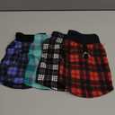 Weewooday 4 Pieces Winter Fabric Dog Sweaters with Leash Ring Soft Fleece Vest Pullover Pet Jacket Warm Dog Clothes Coats for Pet Puppy Cats Chihuahua(XS(Neck:8.3-9 Chest:12.2-13))