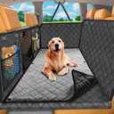 URPOWER 2026 Upgraded Back Seat Extender for Dogs - Large Hard Bottom Dog Car Seat Cover Holds 550lbs, Waterproof Dog Hammock Pet Bed with High-Density Foam Non-Slip Backseat Protector