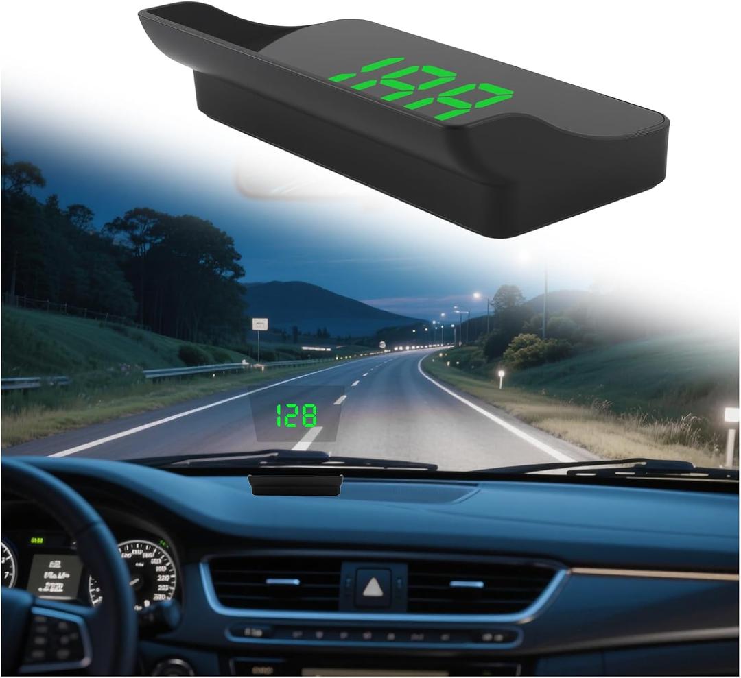 2026 New Heads up Display for Cars,Day & Night Readable Digital Speedometer for Car,Universal Plug & Play Hud Display Car Windshield for Safer Driving in Sedan SUV Truck, 3.63 x 2 x 0.87 inches