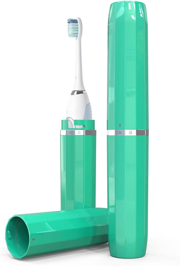 Electric Toothbrush Travel Case, Ventilated & Portable Travel HolderUniversal Fit for Most Electric Toothbrushes (Green)