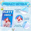 Tenceur 2 Pcs Dirty Soda A-frame Sign 24" x 36" Double-sided Bright Cream Yard Signs Dirty Soda Bar Supplies, Plastic Water-proof Portable for Indoor or Outdoor