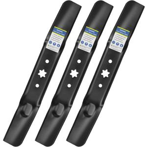 GICOOL 942-05056A Mower Blades with 6 Star Hole for 54" MTD/Cub Cadet/Troy-Bilt Mower Deck, Replaces OEM 742-05056, 942-05056, 742-05056A, CMXGZAM110143, Fits Troy-Bilt XT1 ST54 L54 RZT54, 3-Pack