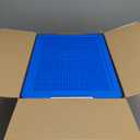 Toys Storage Organizer Box for Lego, Toy Box with Building Plate Lid and Removable Tray, Building Block Storage, Stackable Plastic Organizer Bins (Red+Blue-2Packs)