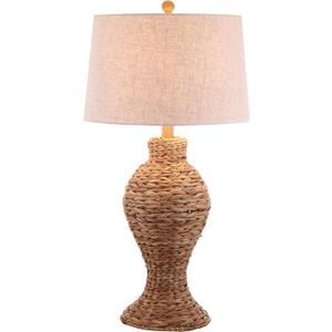 JONATHAN Y Elicia Farmhouse 31" Water Hyacinth Table Lamp, Natural