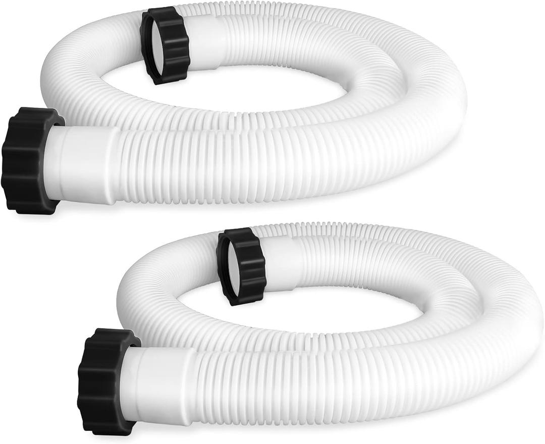 2 Pcs Pool Hoses for Above Ground Pools 1 1/2 Inch Diameter 59" Long Pool Pump Hose Replacement Filter Pump Hose Accessories