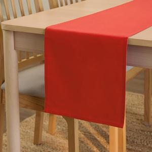 Encasa XO Table Runner 13x72 in Long | Cotton Canvas Fabric | Natural Solid Color | Machine Washable & Durable