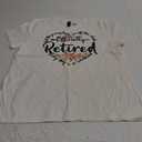 Officially Retired Heart Cute Retirement Gifts For Women T-Shirt (Small)
