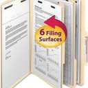 Smead Classification File Folder, 2 Dividers, 2" Expansion, 2/5-Cut Tab, Legal Size, Manila, 10 per Box (19000)