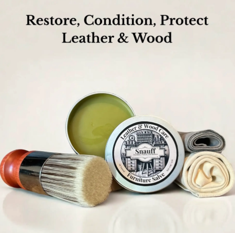 Snauff Leather & Furniture Repair Salve, 8oz Upgrade Snauff leather & wood furniture salve with Brush, Household Upholstery Cleaners for Home, Sofa, Car Seats