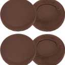 uxcell 4 Pack Stool Covers Round, 16-20 Inch Bar Stool Covers Washable Dustproof Slipcover Seat Cushion with Elastic for Bar Kitchen Living Room Decor, Dark Brown