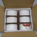 Mfacoy Ramekins with Lids Set of 6, 8 oz Porcelain Creme Brulee Souffle Ramekins with Covers, White Pudding Custard Cups Ramiken for Baking, Small Bowls for Sauces Dessert, Dishwasher and Oven Safe