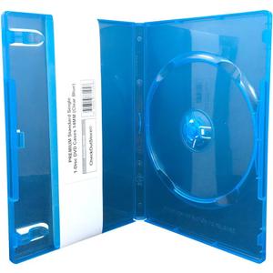 CheckOutStore (10) Premium Standard Single 1-Disc DVD Cases 14mm (Clear Blue)