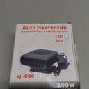 Car Heater, Portable Electronic Auto Fan Heater 12V 200W 2 in 1 Heating/Cooling Function Fast Heating Car Defrost Defogger, Black