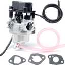 Carburetor Kit with 2 Stepper Motors Replacement for Westinghouse 50040195 IGen4500 4500W/3700W Inverter Portable Generator 224CC Engine Parts Carb for Cummins for Onan P4500i