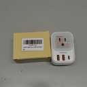 TESSAN European Travel Plug Adapter, Europe Adapter with 4 Outlets and 3 USB(1 USB C PD 20W), International Foldable Plug Type C Power Adaptor for EU Spain France Italy Germany Portugal Iceland