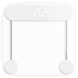 Greater Goods Digital Weight Bathroom Scale, Shine-Through Display, Accurate Glass Scale, Non-Slip and Scratch Resistant, Body Weight (Clear)