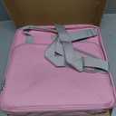 SKYDUE Zipper Binder 3 Inch D-Ring School Binder, Oxford Fabric School Organizer Holds 700+ Sheets, Fits 13.3" Laptop, Water-Resistant, Handle & Shoulder Strap, 14"x13"  School Supplies, Pink