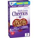Multi Grain Cheerios, Heart Healthy Breakfast Cereal, Gluten Free, Family Size, 18 oz, BBD Oct 6 2026