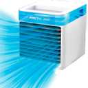 Arctic Air Pure Chill 2.0 Evaporative Air Cooler by Ontel - Powerful, Quiet, Lightweight and Portable Space Cooler with Hydro-Chill Technology For Bedroom, Office, Living Room & More,Blue