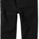 and Toddler Stretch Straight Chino Pants (4T, Black Single)