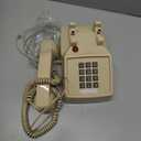 Sangyn Classic Vintage Cord Phones for Landline Old Telephone with Mechanical Ringer Volume Control Retro Analog Desk Phone for Home House School, Beige