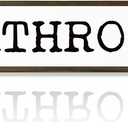 Bathroom Signs Decor, Rustic Hanging Signs and Plaques, Decorative Wall Art, Farmhouse Home Decor, Bathroom Decoration for Table Shelf, Framed Wooden Box Sign 17.8x4x1.2 inches