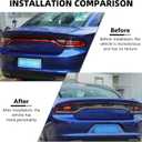 RAZPOY for Charger Tail Light Lamp Covers, Smoked Rear Light Guards Compatible with 2015-2024 Dodge Charger Exterior Accessories, ABS Smoke Black