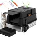 Enclosed Stainless Steel Litter Box XXXL, Extra Large 28" L x 20" W Metal Litter Box Enclosure with Cover and Foot Pedal and Scoop for Big Cats & Multiple Cats with High Sided, Easy Cleaning