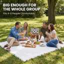 Extra Large Picnic Blanket 102x71 for 6-8 Adults, Boho Beach Blanket with Fringe, Oversize Foldable Outdoor Mat for Camping, Park, Lawn, Travel, Photoshoot & Aesthetic Decor