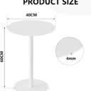 H HOMEWINS Round Side Table,Corner Drink Coffee End Table, 23.6"L x 15.75"W