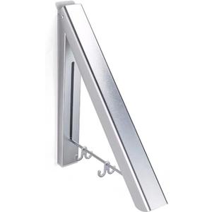 Clothes Drying Rack, Laundry Racks for Drying Clothes, Closet Storage Organization Wall Mounted Retractable Clothes Hanger for Laundry Room, Garage, Indoor & Outdoor Use, Slim Design Aluminum (Silver) Clothes Drying Rack, Laundry Racks for Drying Clothes, Closet Storage Organization Wall Mounted Retractable Clothes Hanger for Laundry Room, Garage, Indoor & Outdoor Use, Slim Design Aluminum (Silver)