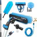 IGADPole 24 FT Washing Kit: Water-fed Brush with Soap Dispenser, Cobweb Dusters, with 6-Stage Telescoping Pole 5-24ft Pole/Window and Dusting Cleaning Kit