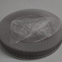 MAONAME 13" Clear Charger Plates Set of 12, Round Table Chargers for Dinner Plates, Plastic Weaving Plate Chargers for Table Setting, Wedding Decor (Grey)