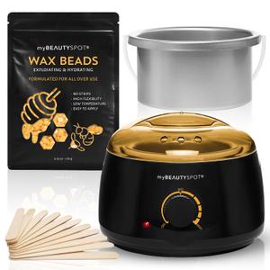 My Beauty Spot Wax Warmer for Hair Removal Kit Wax Machine Kit for Women At Home Hair Removal Wax Kit Full Body Bikini Brazilian Includes Wax Beads & Sticks