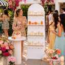 6 ft Champagne Wall, 4-Tier Display Arch Holds 20 Glasses, Easy Assembly, Cup Holder (20 Holes)