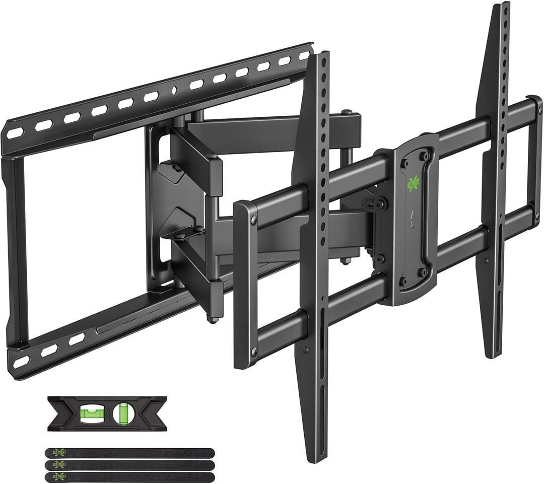 USX MOUNT UL Listed Full Motion TV Wall Mount for 37-90 Inch TVs up to 150 lbs, TV Mount Bracket with Articulating Arms Pre-Assembled, Swivel and Tilt, Fits 16",18, 24" Wood Studs, Max VESA 600x400mm (37-90 Full Motion)