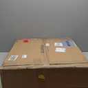 GLAXYFUR Folding Storage Bench, Cube PU Leather Footstool with Legs, Coffee Table, Ottoman with Storage for Living Room, 23.6 x 23.6 x15 Inches, Brown