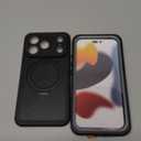 Lanhiem Magnetic for iPhone 17 Pro Waterproof Case, Dustproof Case Built-in Screen Protector, [Fit for MagSafe] [Invisible Stand] Shockproof Heavy Duty Underwater Case for iPhone 17 Pro (Black)